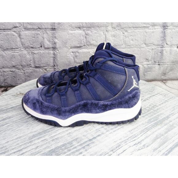 Air Jordan 11 Retro PS Midnight Navy Velvet D03857-441 Sz 1.5Y Used - Picture 5 of 14